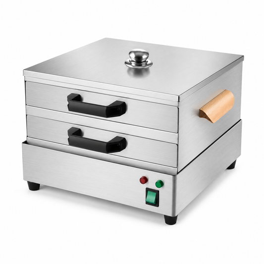 电热肠粉机 双层 Rice Roll Steamer 1800W|抽屉式蒸肠粉 · 广式早茶 · 304不锈钢