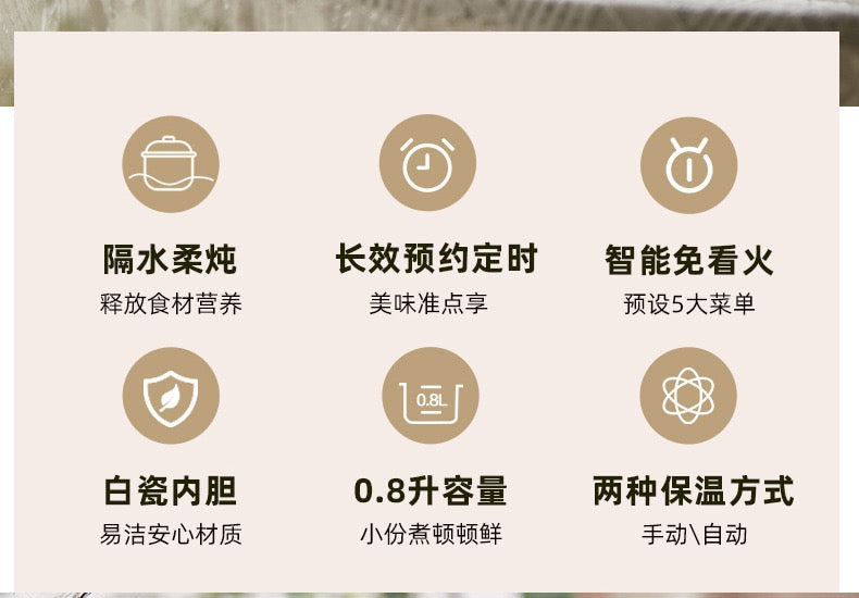 小熊一人食电炖盅Bear Mini Electric Stew Pot