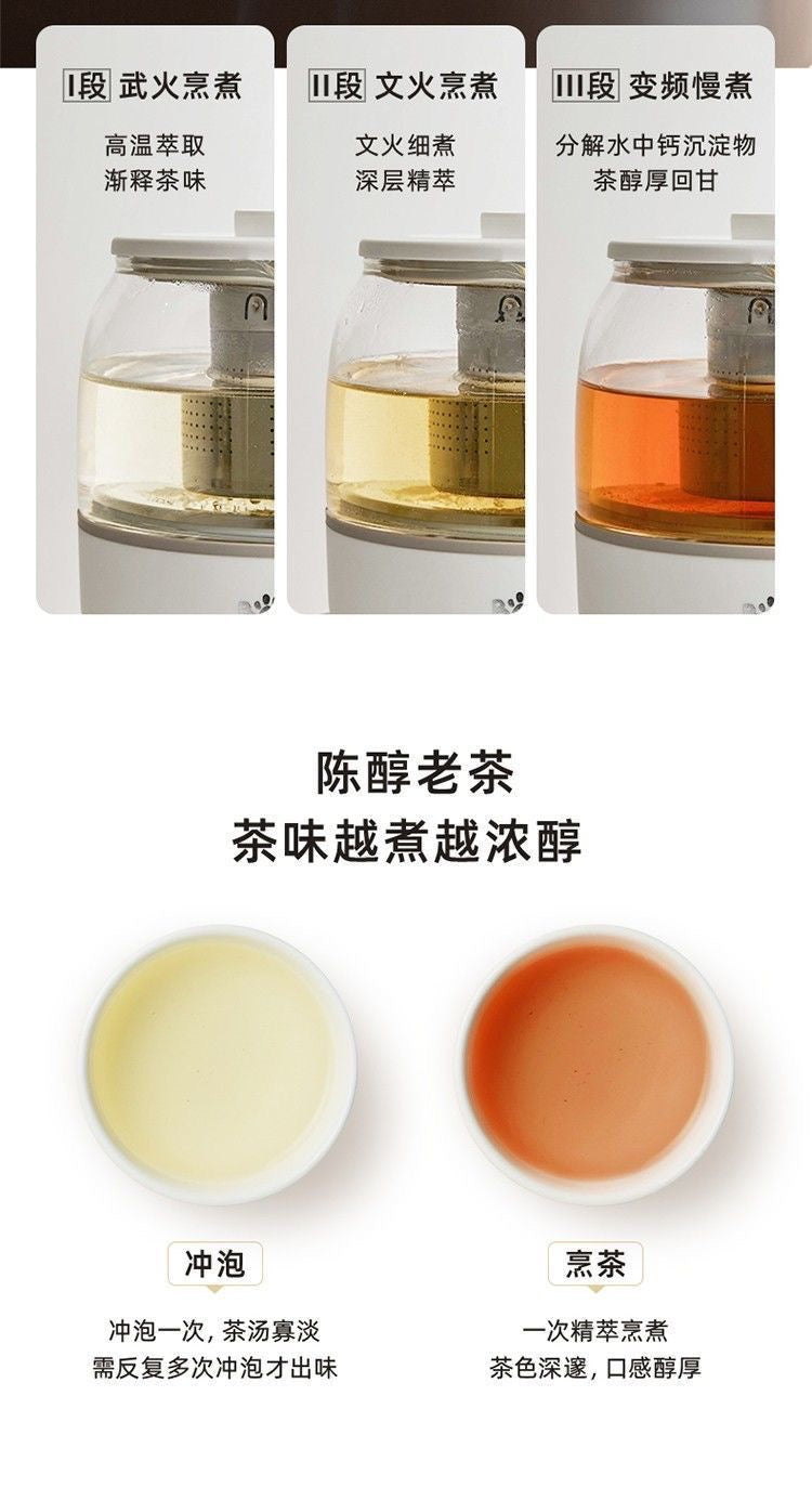 小熊煮茶器Bear ZCQ-A05S1 Electric Tea Maker, 0.5L Glass Multifunctional Health Kettle