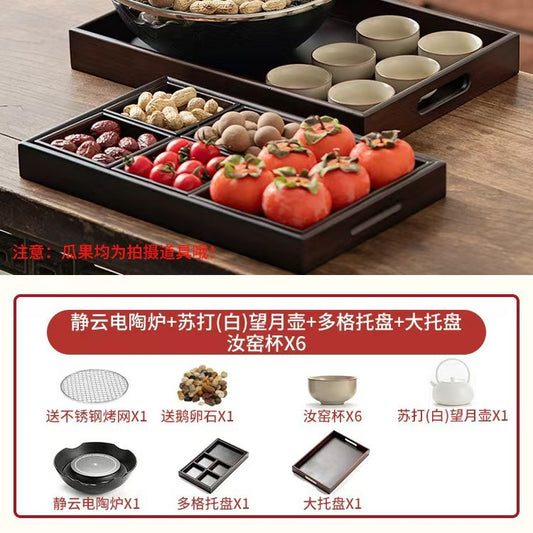 伯明翰仓 围炉煮茶过暖冬 静云电陶炉+苏打(白)望月壶X