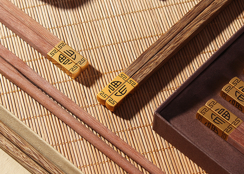 鸡翅木/檀木原木筷Premium Winged Wood & Red Sandalwood Chopsticks 1pc