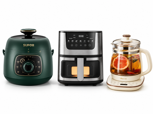 Cookbay Back-to-School Bundle · Kitchen Appliance Pack, Large Capacity Edition|Supor Little Green Pot 1.8L + UK-Plug Air Fryer 10L · One setup for the whole flat