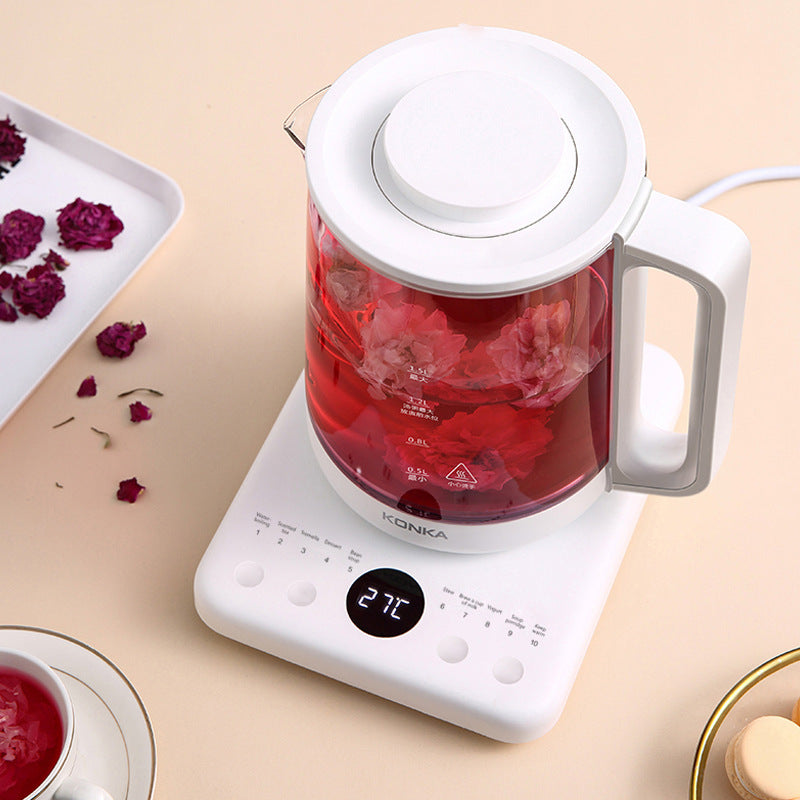 康佳1.8L养生壶 KONKA 1.8L Electric Kettle for Tea Boiling and Health Care Fast Heating and Auto Keep Warm Function