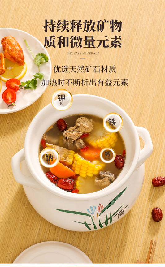 Birmingham warehouse, UK-wide shipping included, 3.5L ceramic casserole pot for 3-5 people (white).