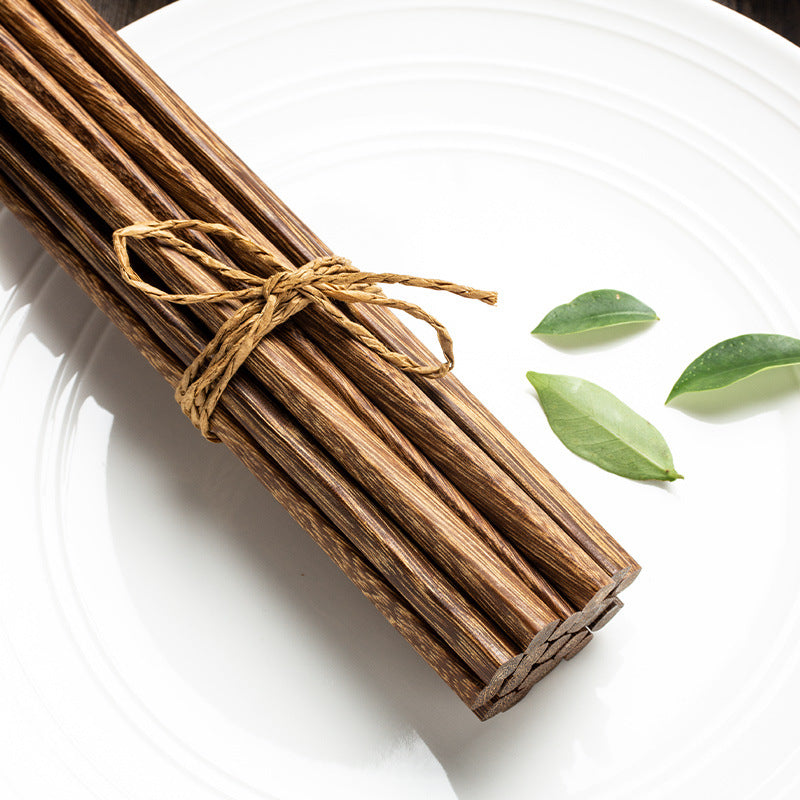 鸡翅木筷子实木红檀木筷子10双盒装 Natural Wood Chopsticks10pc