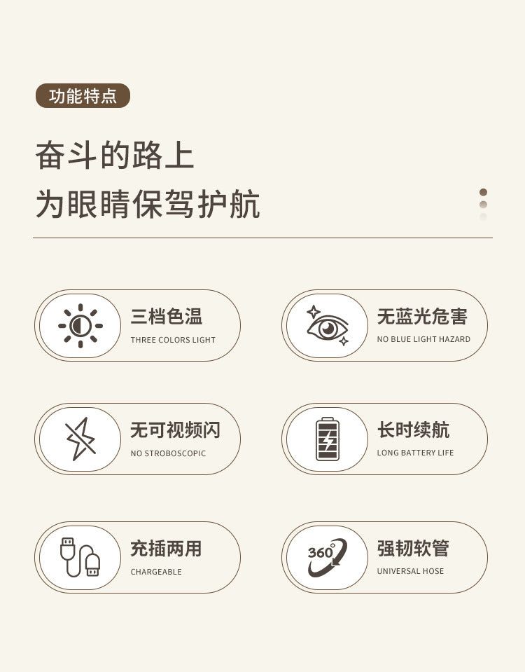 台灯书桌护眼床头灯Desk Lamp with Eye Protection – LED Bedside & Reading Table Lamp