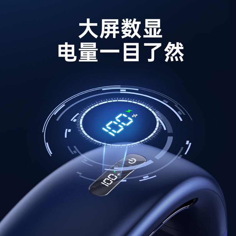 挂脖风扇usb充电 USB Rechargeable Neck Fan – Wearable Personal Cooling Fan for Summer