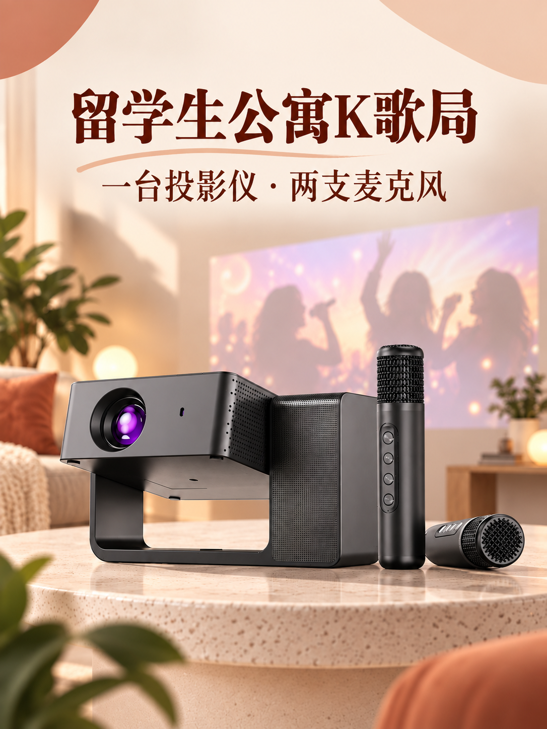 Cookbay 微型高清投影仪 YS302KTV|黑色 · 便携高清 · 家庭影院,原始商品详情图 17