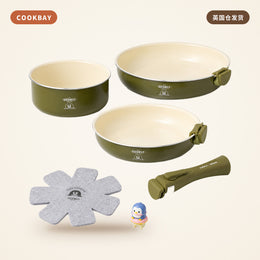 康佳 Konka 锅具套装 KBZG-0305T-QQ|一套配齐 · 新家开火 · 炒锅汤锅组合 | COOKBAY