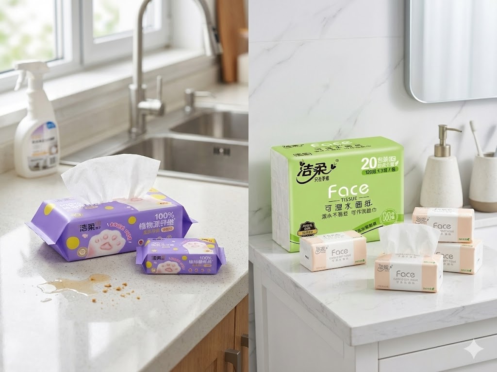 ☁️ 柔韧亲肤 · 抽纸洗脸巾