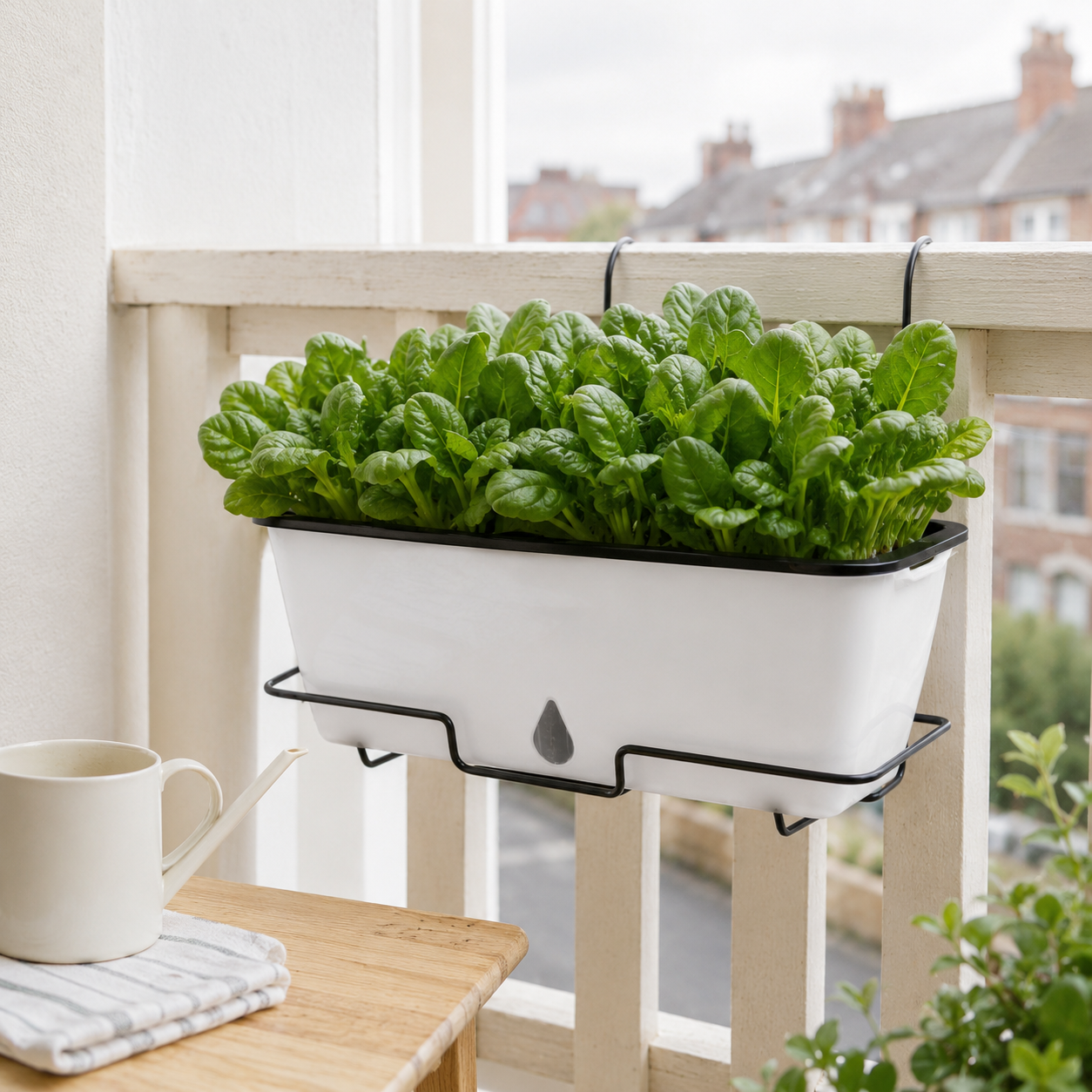 自吸水种菜盆 1个装带铲 Self-Watering Planter｜阳台种葱蒜 · 底部蓄水 · 带铲即种