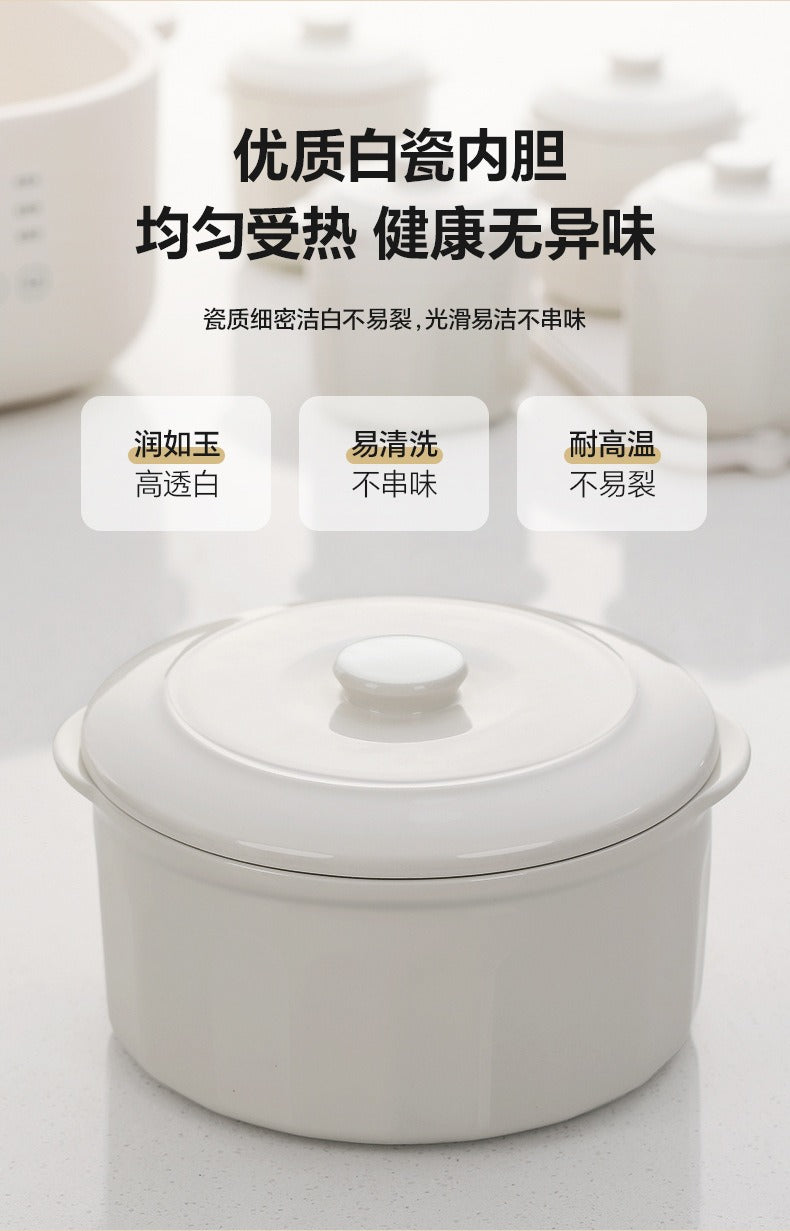 Cookbay Back-to-School Bundle · Five Pots in One, Soups ＋ Fillings｜LOTOR Electric Stew Pot 4.5L with Five Inner Pots ＋ DOMENG Meat Grinder DM-J008 ＋ UK Plug Adapter · One pot each, no racing for the ladle