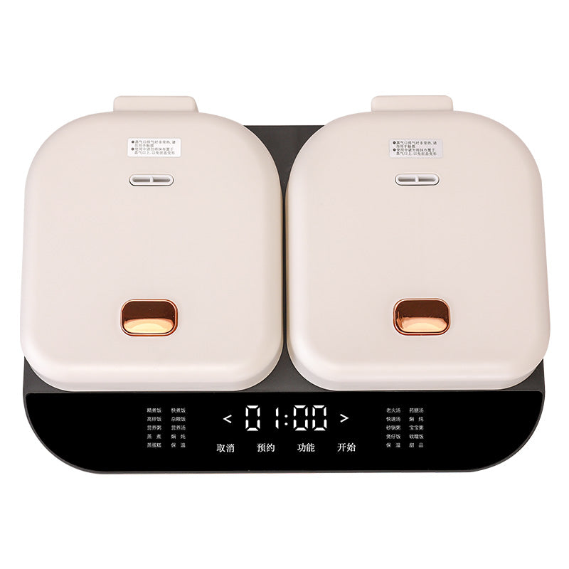 预售1.11 AMOS 亚摩斯 诺丁汉仓 孖孖煲不粘锅双胆电饭煲AS-MS80W (国潮礼盒款）