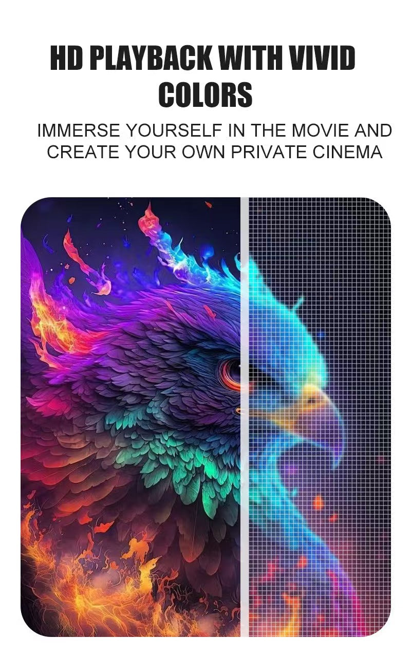 微型投影仪 彩色鹰头画面清晰度对比图