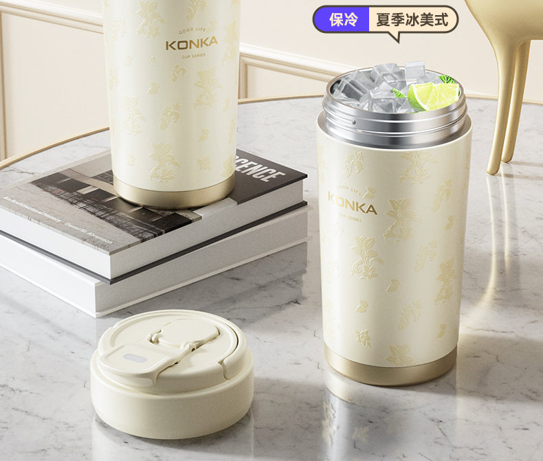 康佳保温杯 装冰块与青柠的夏季冰美式保冷场景