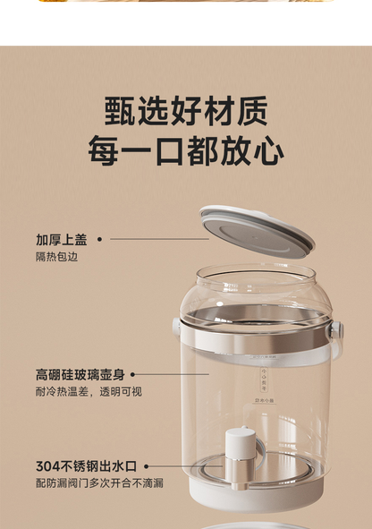 康佳花茶桶 加厚上盖 玻璃壶身 304出水口标注