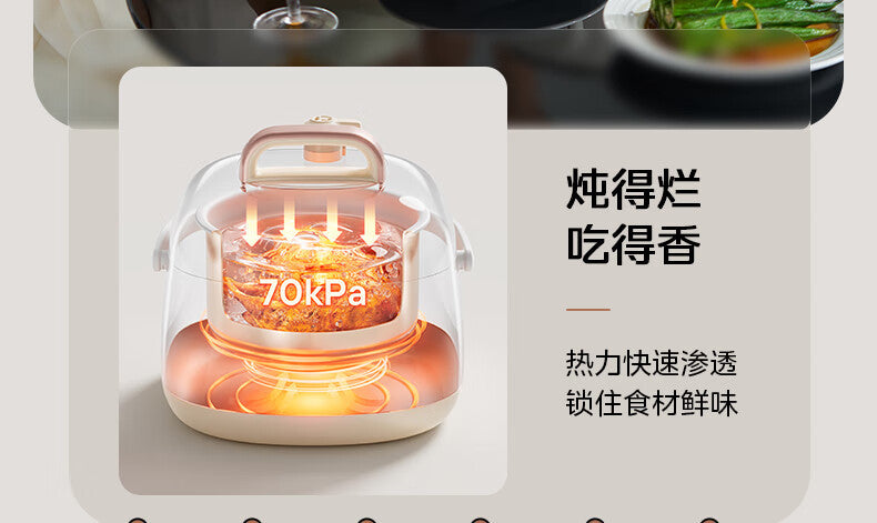 美的 Midea 电压力锅 1.8L MY-E220｜小容量 · 一人食到小家庭 · 快煮烹饪