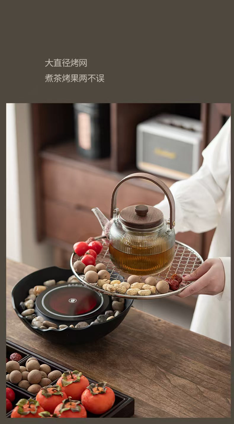 围炉煮茶套装 大直径烤网 煮茶烤果两不误