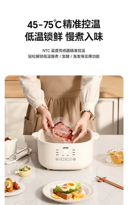 Cookbay Back-to-School Bundle · Five Pots in One, Soups ＋ Fillings｜LOTOR Electric Stew Pot 4.5L with Five Inner Pots ＋ DOMENG Meat Grinder DM-J008 ＋ UK Plug Adapter · One pot each, no racing for the ladle