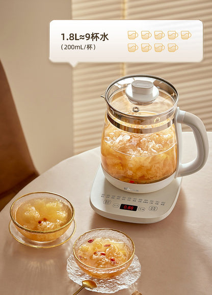 小熊养生壶 1.8L约9杯水 炖银耳羹分碗展示