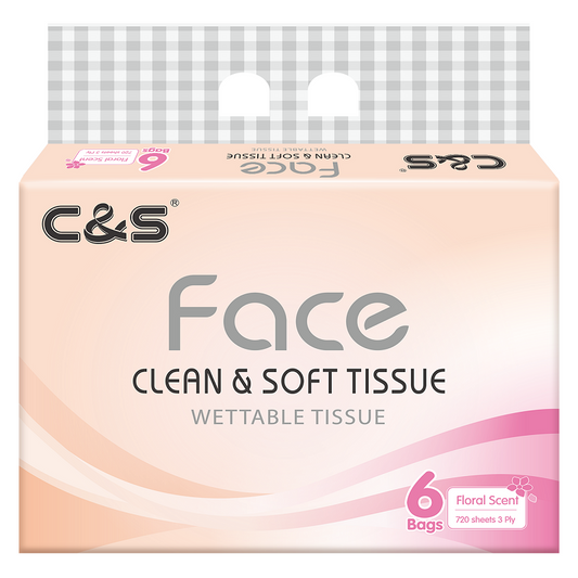 诺丁汉仓 Face粉软抽百花香3层纸面巾120抽(6包装)TR014-06X