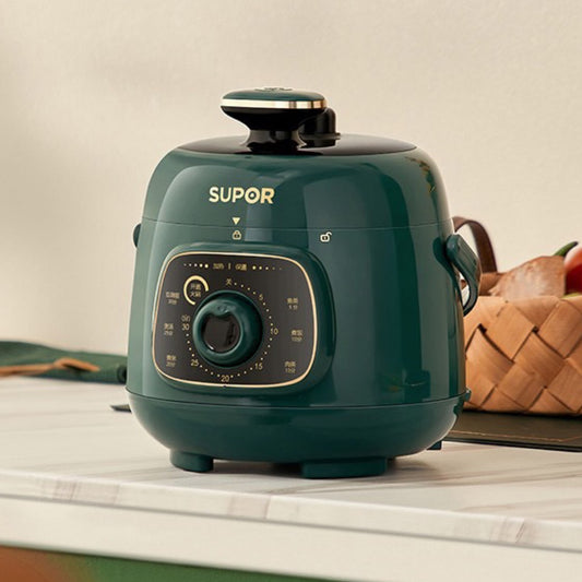 预售3.1 苏泊尔 德国仓 高颜值复古电压力锅 多功能烹饪快火慢炖1.8L小绿锅
