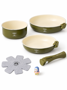 康佳 Konka 锅具套装 KBZG-0305T-QQ｜一套配齐 · 新家开火 · 炒锅汤锅组合