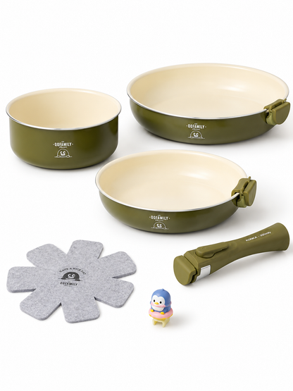 康佳 Konka 锅具套装 KBZG-0305T-QQ｜一套配齐 · 新家开火 · 炒锅汤锅组合