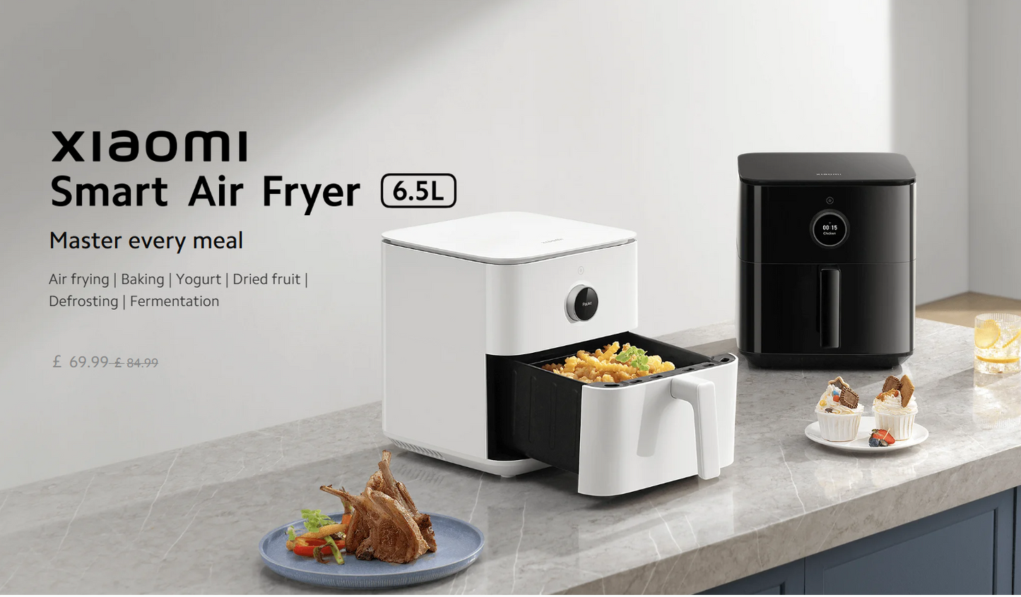 小米 6.5L 智能空气炸锅Xiaomi Smart Air Fryer 6.5L White