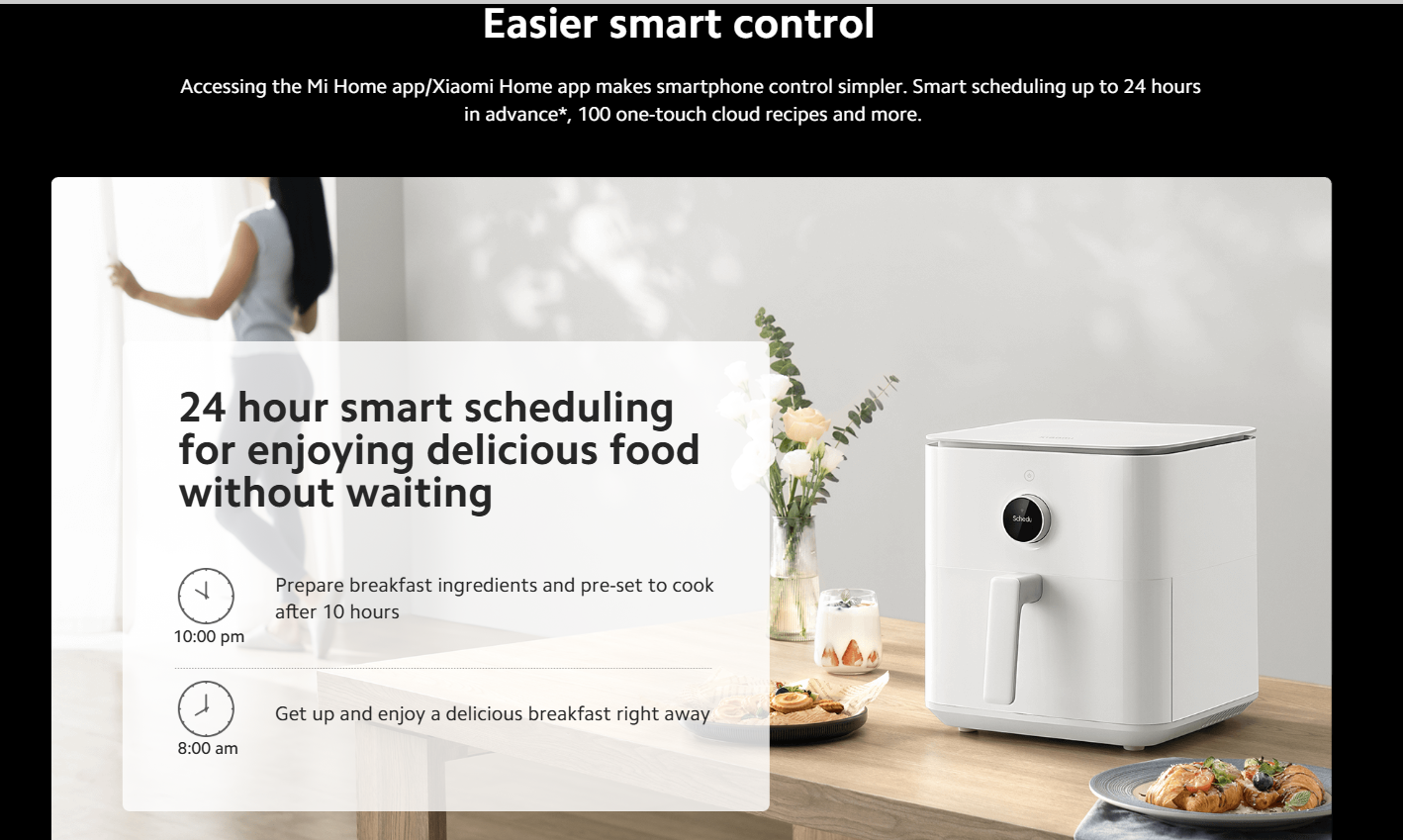 小米 6.5L 智能空气炸锅Xiaomi Smart Air Fryer 6.5L White
