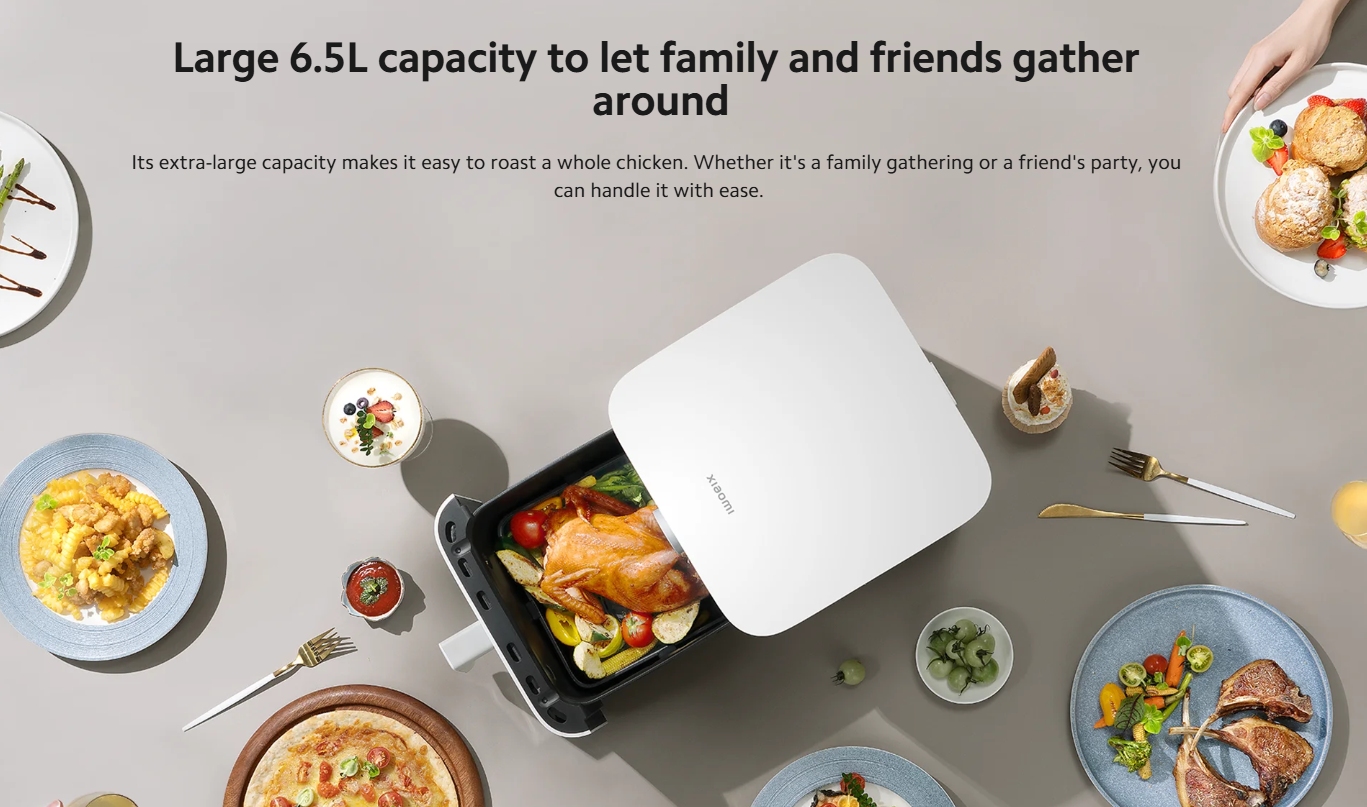 小米 6.5L 智能空气炸锅Xiaomi Smart Air Fryer 6.5L White