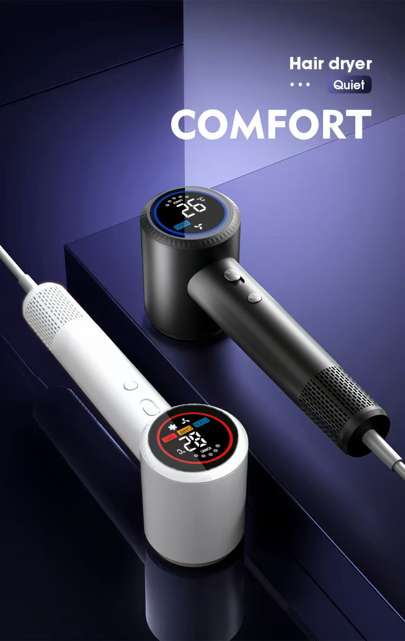Cookbay高速干发机 黑色与白色两款机身并排渲染图