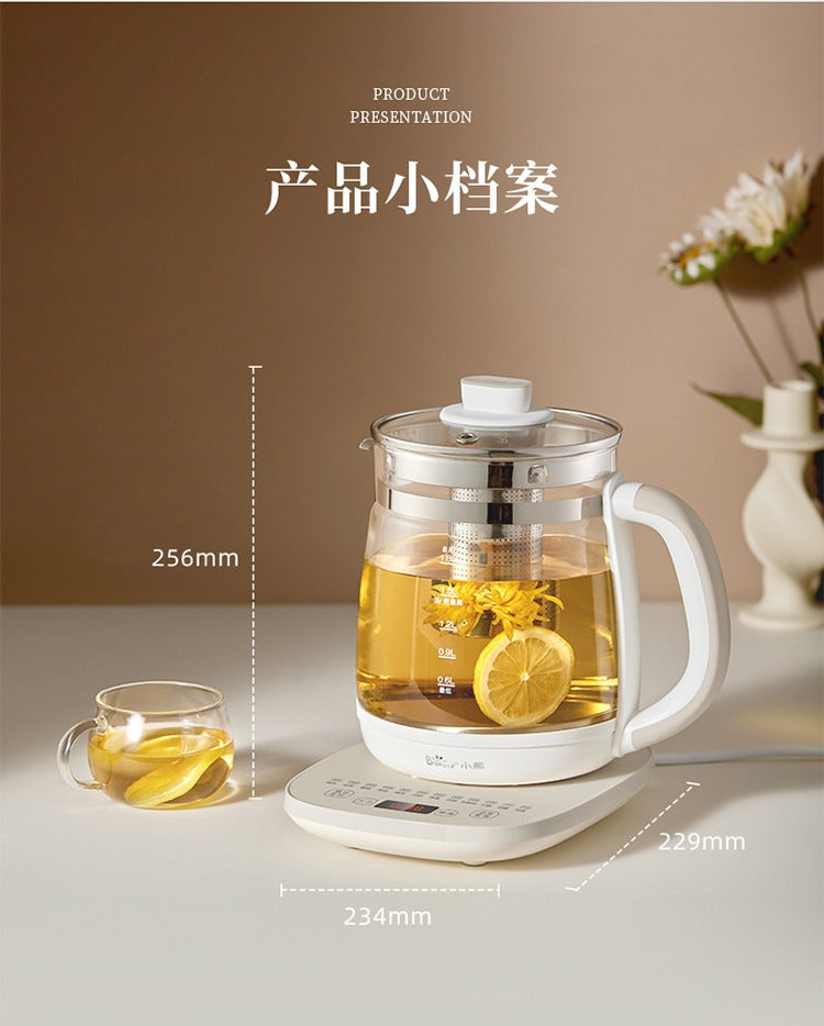 小熊养生壶 产品尺寸图 高256mm 宽234mm