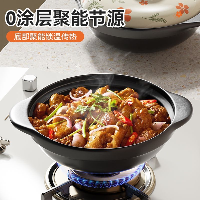 Cookbay 开学季套组 · 明火厨房 砂锅铁锅｜双枪无涂层砂锅 2L ＋ 不锈钢导热板 24cm ＋ 陆川已开锅铸铁锅 · 有明火灶就该配这两口