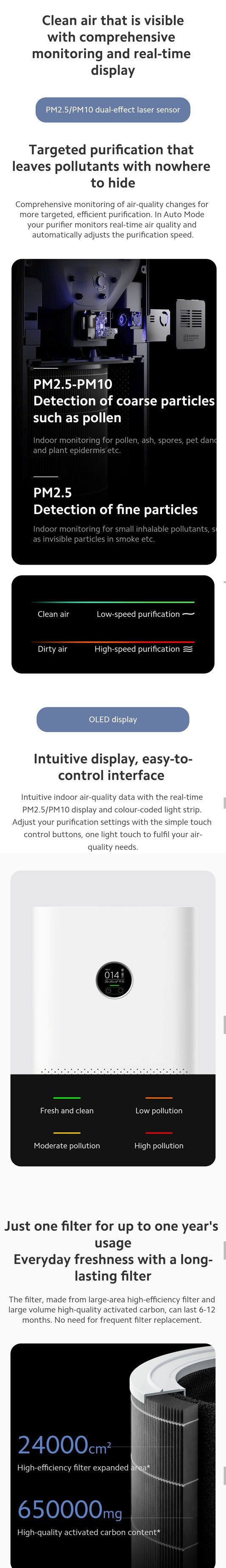 小米 Xiaomi 家用新风净化器 4Pro｜除甲醛 PM2.5 · 全屋净化