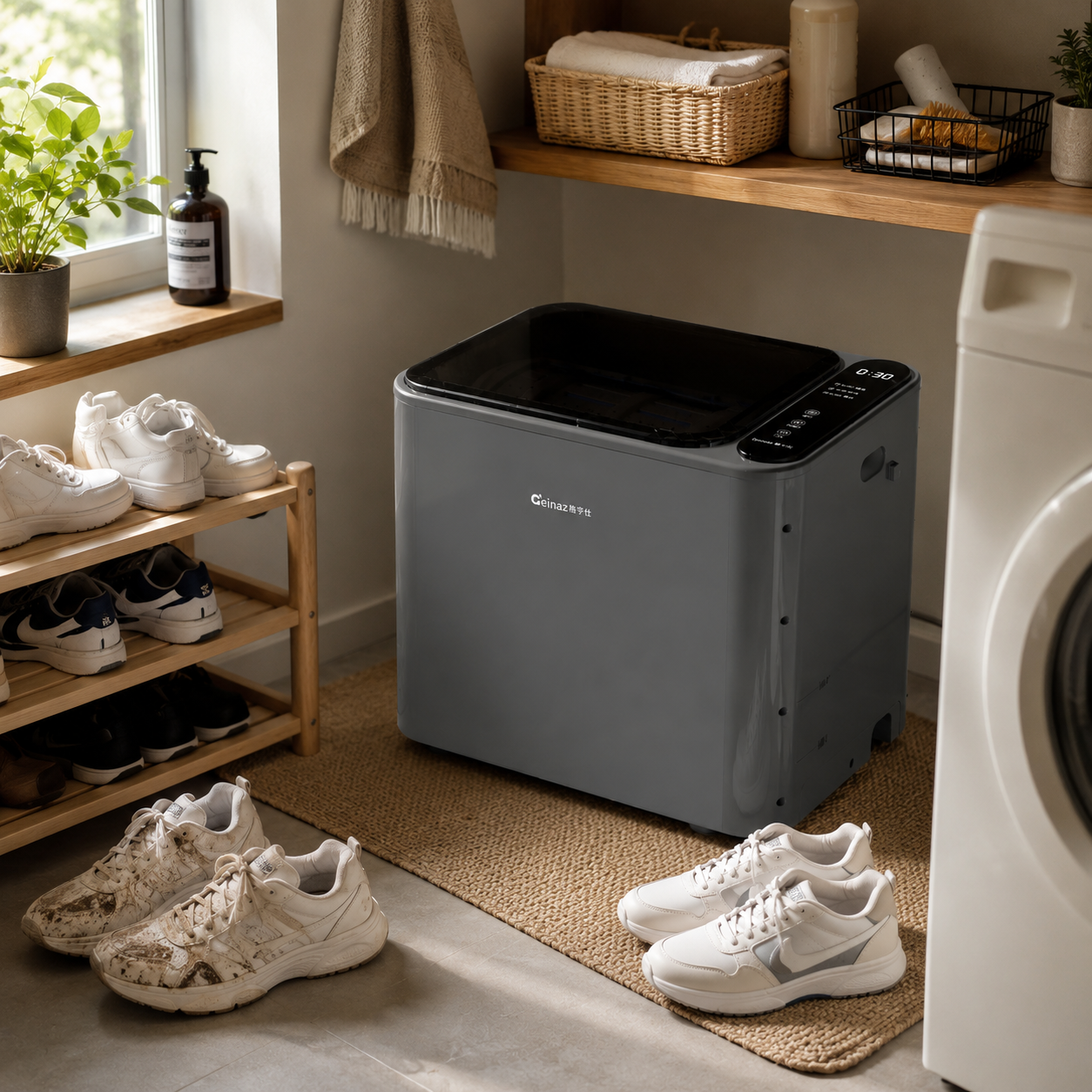 Geinaz Semi-Automatic Shoe Washer GEXP-1105-S 12V | Touchscreen Controls