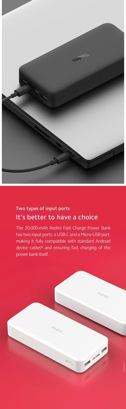 小米  诺丁汉仓全英包邮 ·20000mAh快充移动电源 黑色