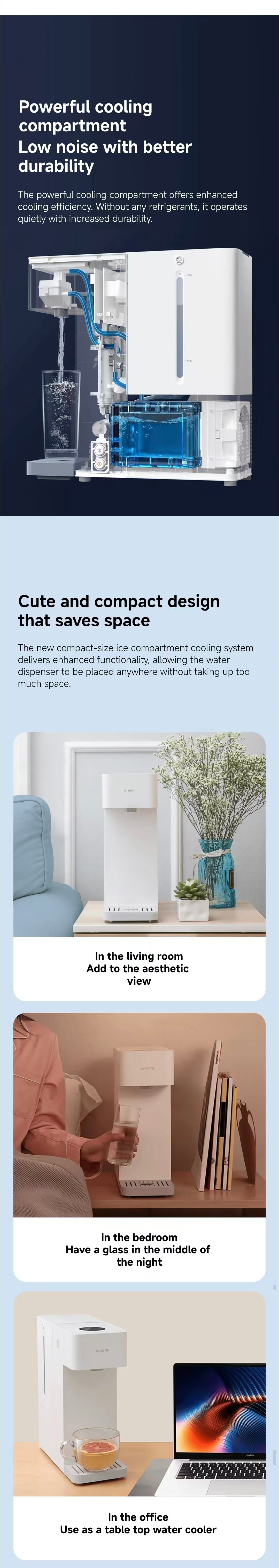 Xiaomi Smart Water Dispenser 3L｜Hot & Cold Modes · Instant Heating · Desktop Size