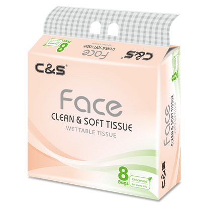 洁柔 诺丁汉仓全英包邮 无香软抽纸 120抽3层（8包*10提）一箱共80包TR013-08x