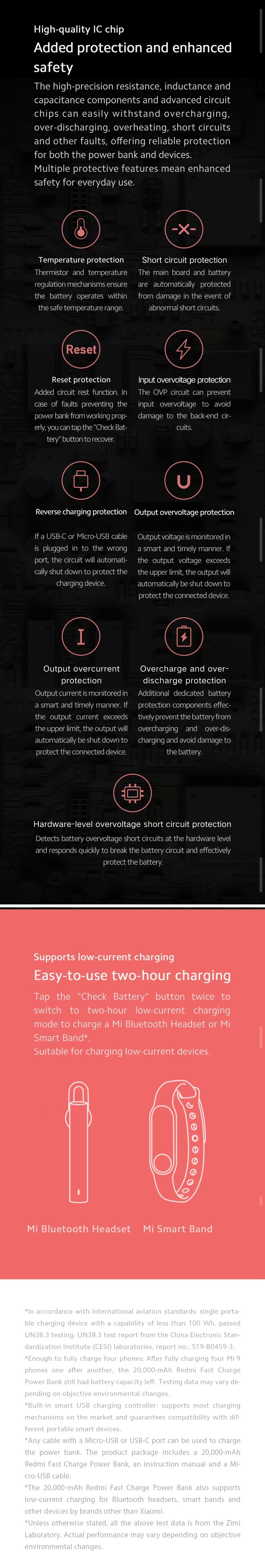 小米  诺丁汉仓全英包邮 ·20000mAh快充移动电源 黑色