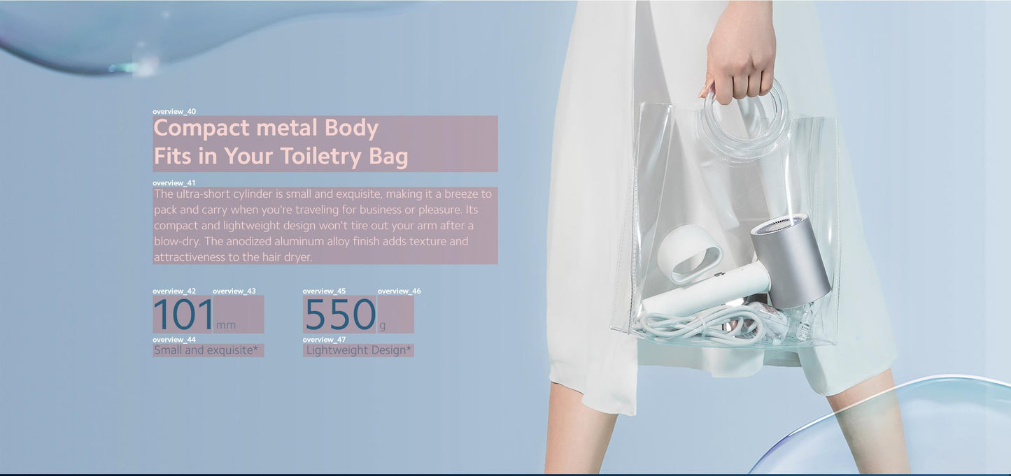 小米 诺丁汉仓全英包邮 H500 水离子护发吹风机 Xiaomi Water lonic Hair Dryer H500 UK