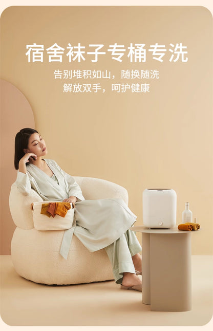 Cookbay Back-to-School Bundle · Wireless Mini Washing Tub, Wash ＋ Dry｜GEZHE GZ-XYJ02 Wireless Mini Washing Machine ＋ Three-Mode Folding Dryer · Holds more than the cup