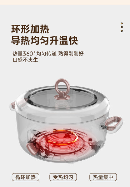 康佳电火锅 环形发热盘透视图 热量 360 度传递示意