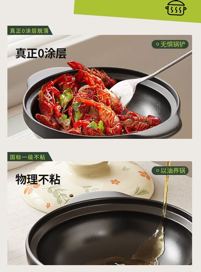 Cookbay Back-to-School Bundle · Gas-Hob Kitchen, Clay Pot ＋ Cast Iron｜Suncha Uncoated Clay Pot 2L ＋ Stainless Steel Heat Diffuser 24cm ＋ Luchuan Pre-Seasoned Cast Iron Wok · If you've got a real flame, you want these two