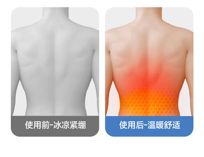康佳背部按摩仪 使用前后背部热力对比示意图