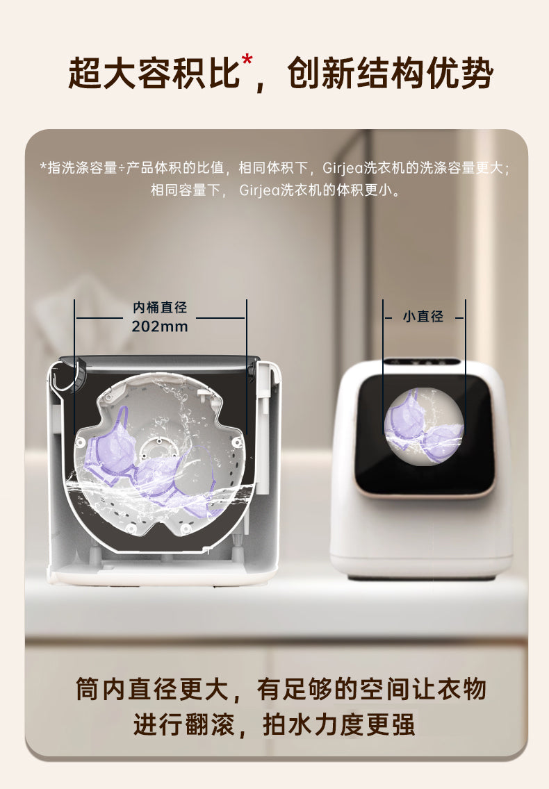Cookbay 开学季套组 · 贴身衣物 洗烘一体｜歌者 GZ-XYJ05 全自动洗烘一体内衣洗衣机 ＋ 折叠干衣机 ＋ 英标插头