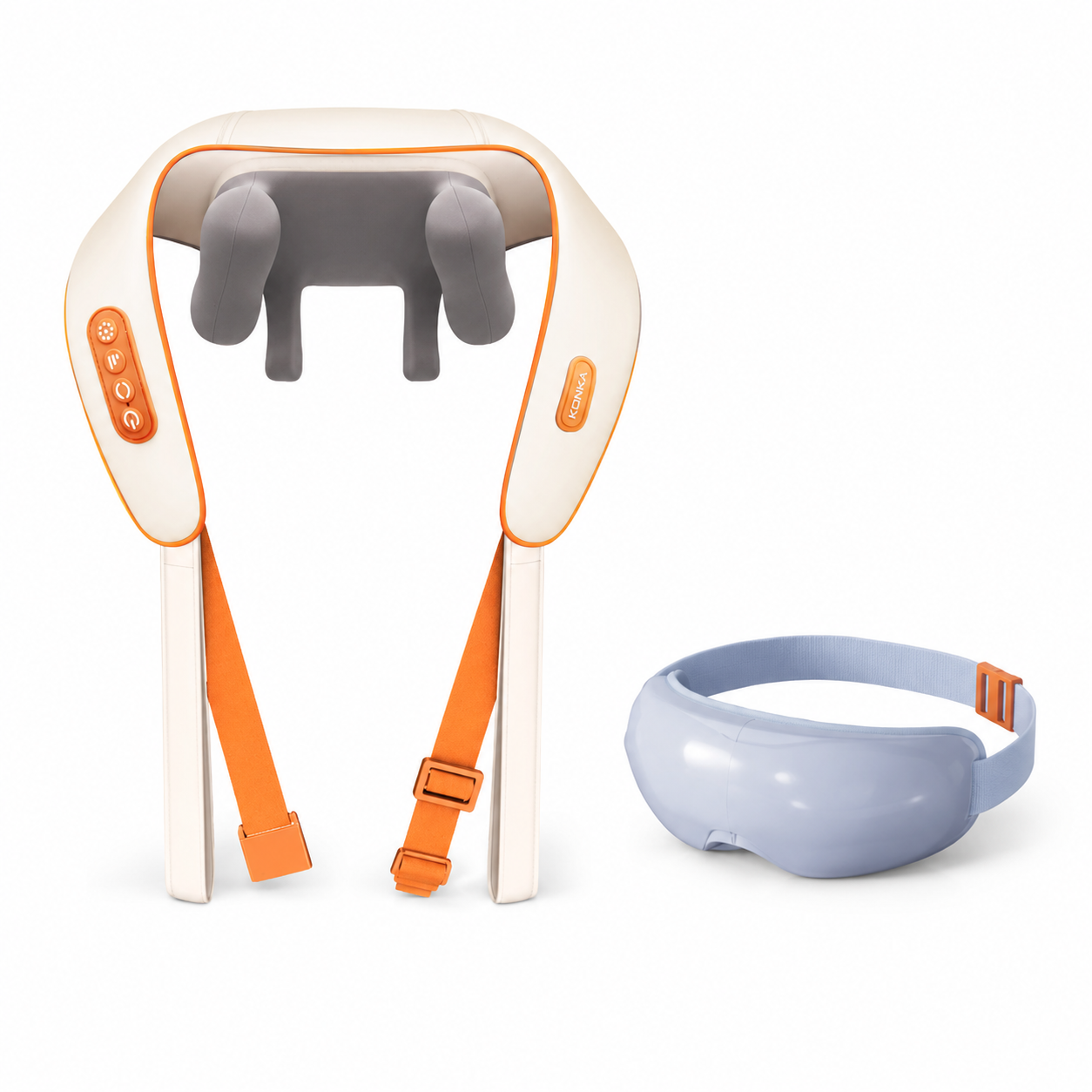 Cookbay Back-to-School Bundle · Deadline Survival Kit｜KONKA Neck & Shoulder Massager KJAM-6701 ＋ Warming Eye Massager KYAM-1501 · After a day in the library, it's the neck and eyes that go first