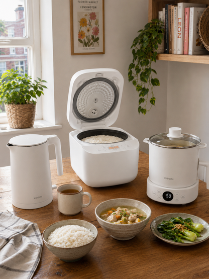 Cookbay 开学季套组 小米厨房三件：电饭煲3L+热水壶1.7L+电煮锅1.5L 英规官方两年保修