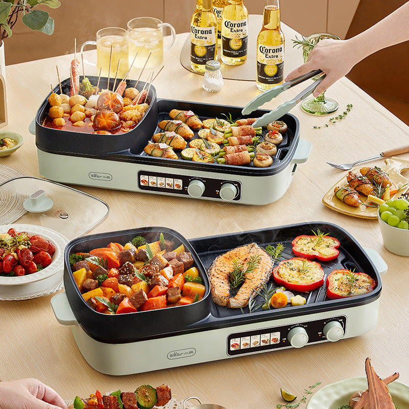 小熊烤炉火锅二合一  Bear DKL-E20V1 Electric Grill & Hotpot Combo