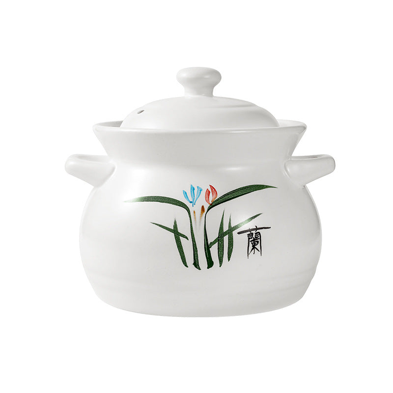 Birmingham warehouse, UK-wide shipping included, 3.5L ceramic casserole pot for 3-5 people (white).